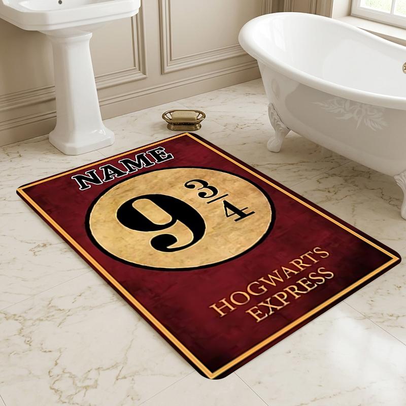 Custom Name Magical Journey Living Room Non-Slip Area Rug Soft Carpet for Bedroom Kids Playroom Sofa Office Home Decor Doormat