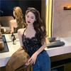 Lace Suspender Women's French Style Autumn Winter Bottoming Slimming Sleeveless Vest Short Sexy Top Trendy