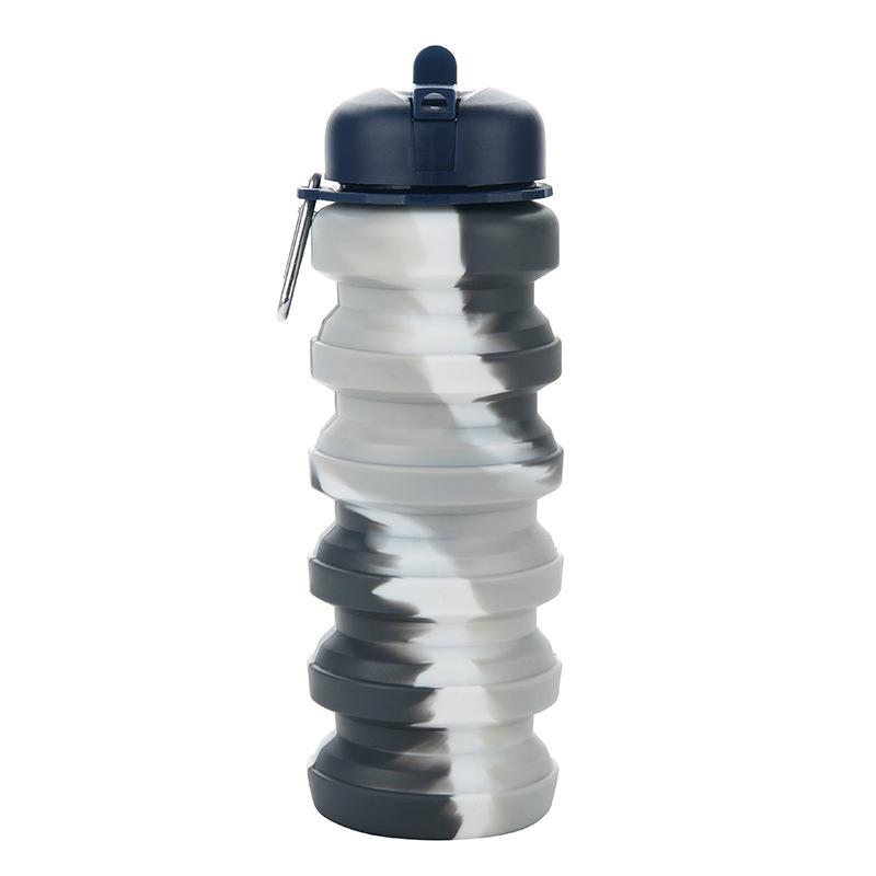 Portable Foldable Silicone Water Bottle - Outdoor Telescopic Camouflage Design