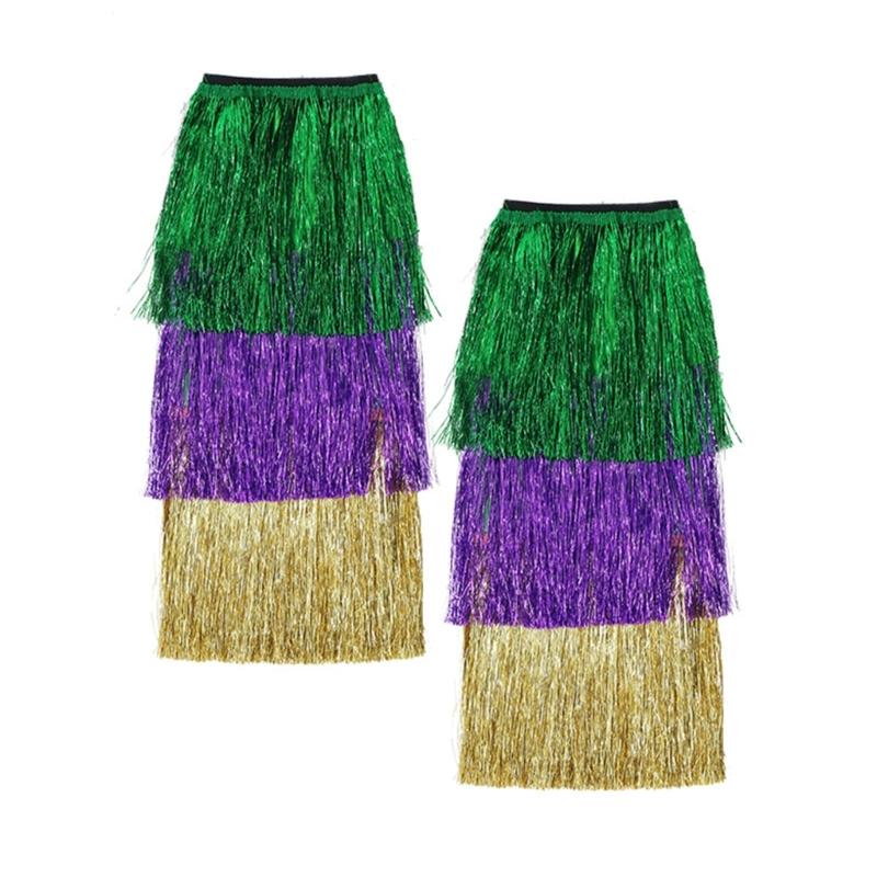 Accessoires de Costume Mardi Gras Franges Jupe Jambières Manchettes Costume Cosplay Halloween pour Carnaval Mascarades