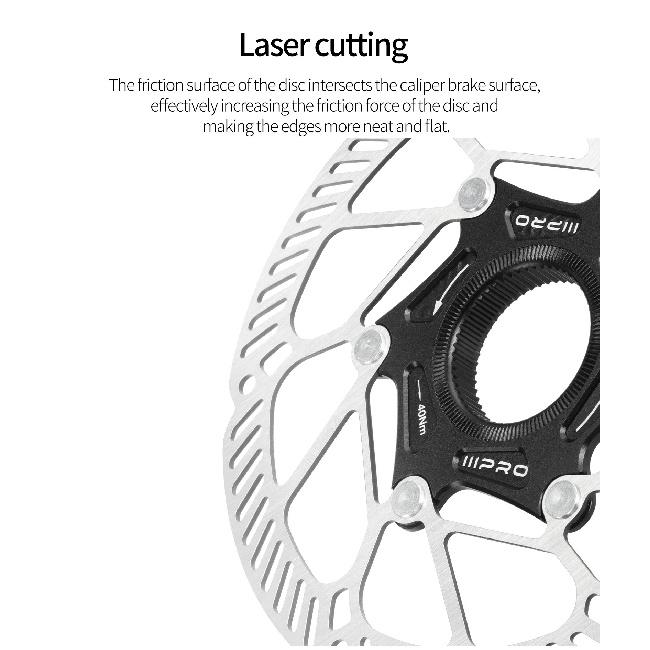 IIIPRO Ultra-Light Bicycle Brake Rotor 140/160mm Hollow High-Strength Steel MTB/Road Bike 6 Bolts/Center Lock Disc Brake Rotors