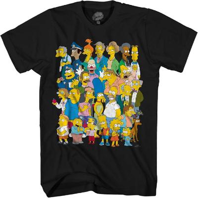 The Simpsons Springfield Group Montage Bart Homer T-Shirt