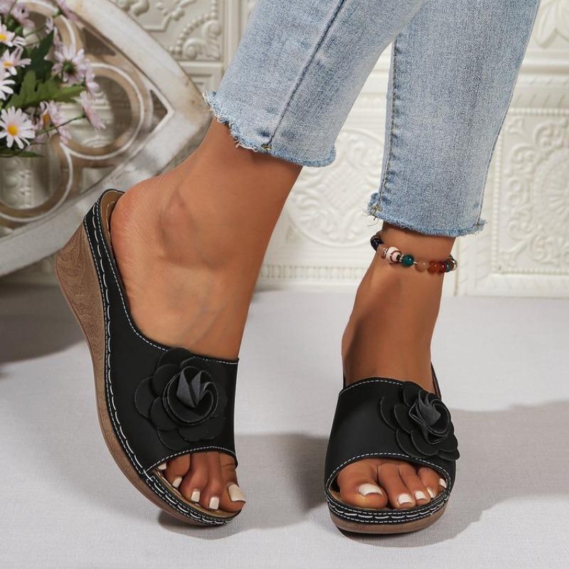 Fashion Summer Sandals Women Shoes Non-Slip Walking Shoes Slip On Shoes Woman Wedge Women's Sandals Party Slippers Woman Female Footwear