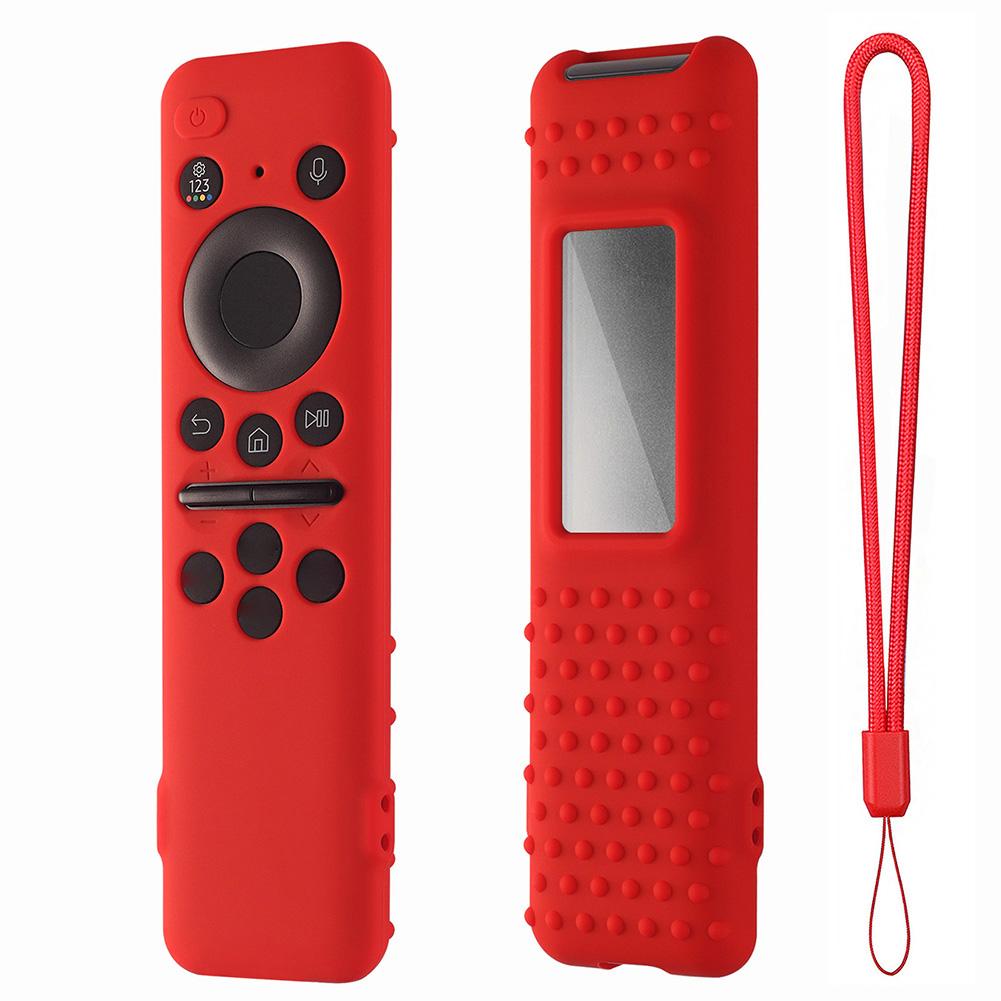 Protective Cover BN59-01432A 01432B Remote Control Covers Silicone with Lanyard Shockproof for Samsung 8K Neo QLED HDR Smart TV