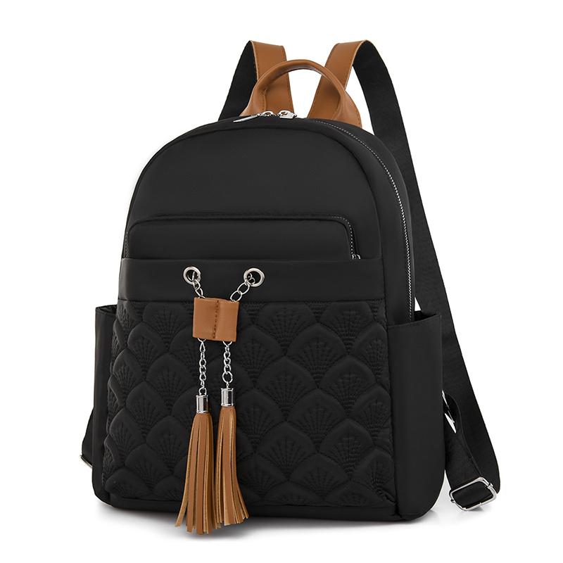 Dámský látkový batoh Oxford Látkový batoh Fashion Tassel Travel Backpack