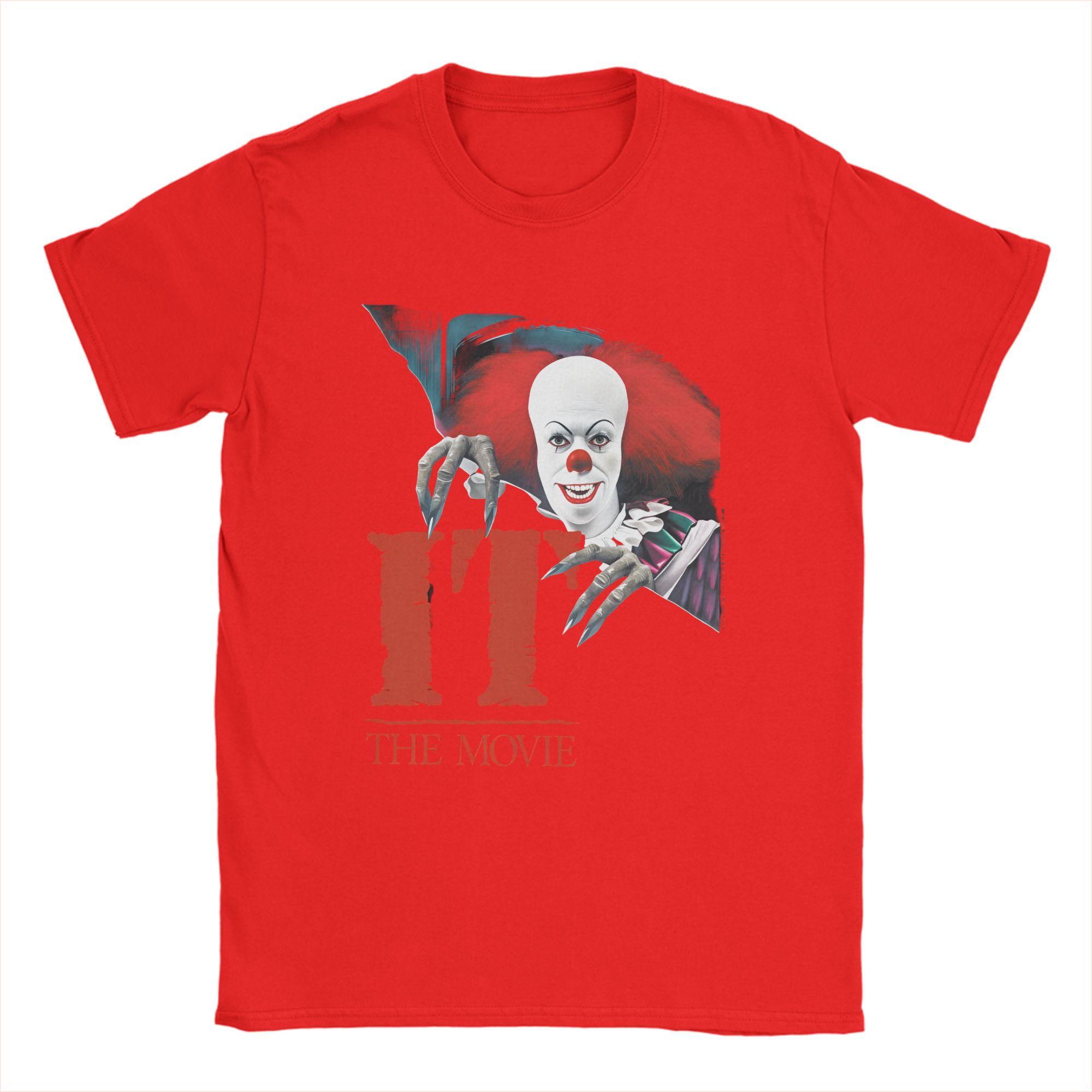 Unisex TShirt It Pennywise Movie Funny Pure Cotton Tees Short Sleeve  T Shirt O Neck Tops Plus Size S