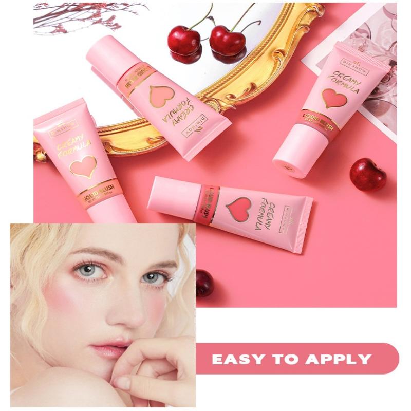 Dimshow Velvet Skin Sense Buze și Obraji Cu Cap Mare de Burete Dublă Utilizare Hidratant și Hidratant Blush Ușor de Colorat