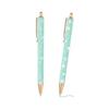PATIKIL Flash Ballpoint Pen Set of 2 Shiny and Cute Push Type Metal Pen for Journaling Easy To Write Ballpoint Pen Black Ink Office Birthday Gift for