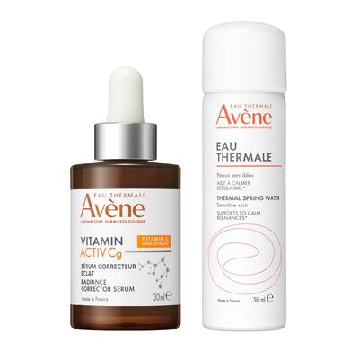 Avene Radiance Serum with Avene Water and Spray Elegant Floral Bouquet Scent Dry Fine Sensitive Skin Dermacosmetics by Shiseido C+ (30mL + 50g)