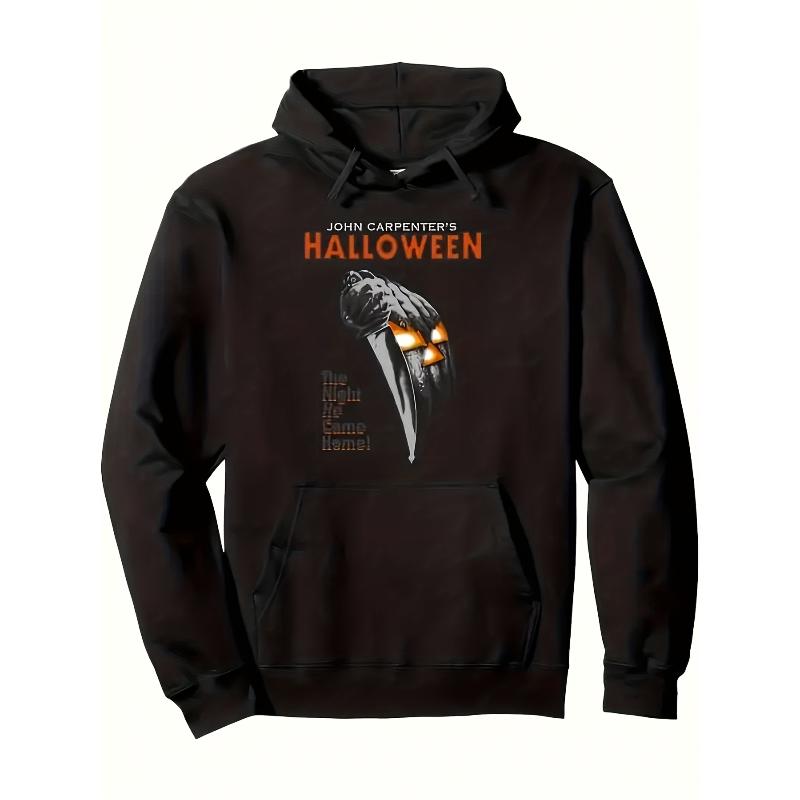 Men s Polyester Graphic Hooded Sweatshirt Trendy Print Fleece Lined Elastic Cuff XXL чёрный