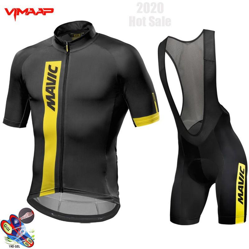 Mavic Mens Cycling Jersey Bib Shorts Set Breathable Road Bike Apparel Outdoor Ride