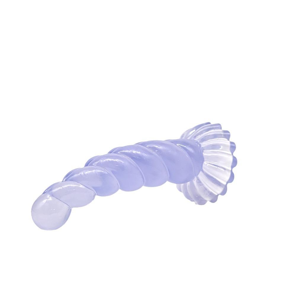 Female Twist Simulation Suction Cup Penis Masturbation Device Crystal Penis Butt Plug Sexy Sex Product