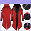 Atemberaubende Mittelalterliche Halloween Retro Steppjacke für Herren mit langen Ärmeln