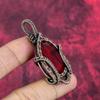 Faceted Mozambique Garnet Pendant Copper Wire Wrapped Pendant Gemstone Pendant Unique Copper Design Jewelry Handmade Pendant Gifts for Women