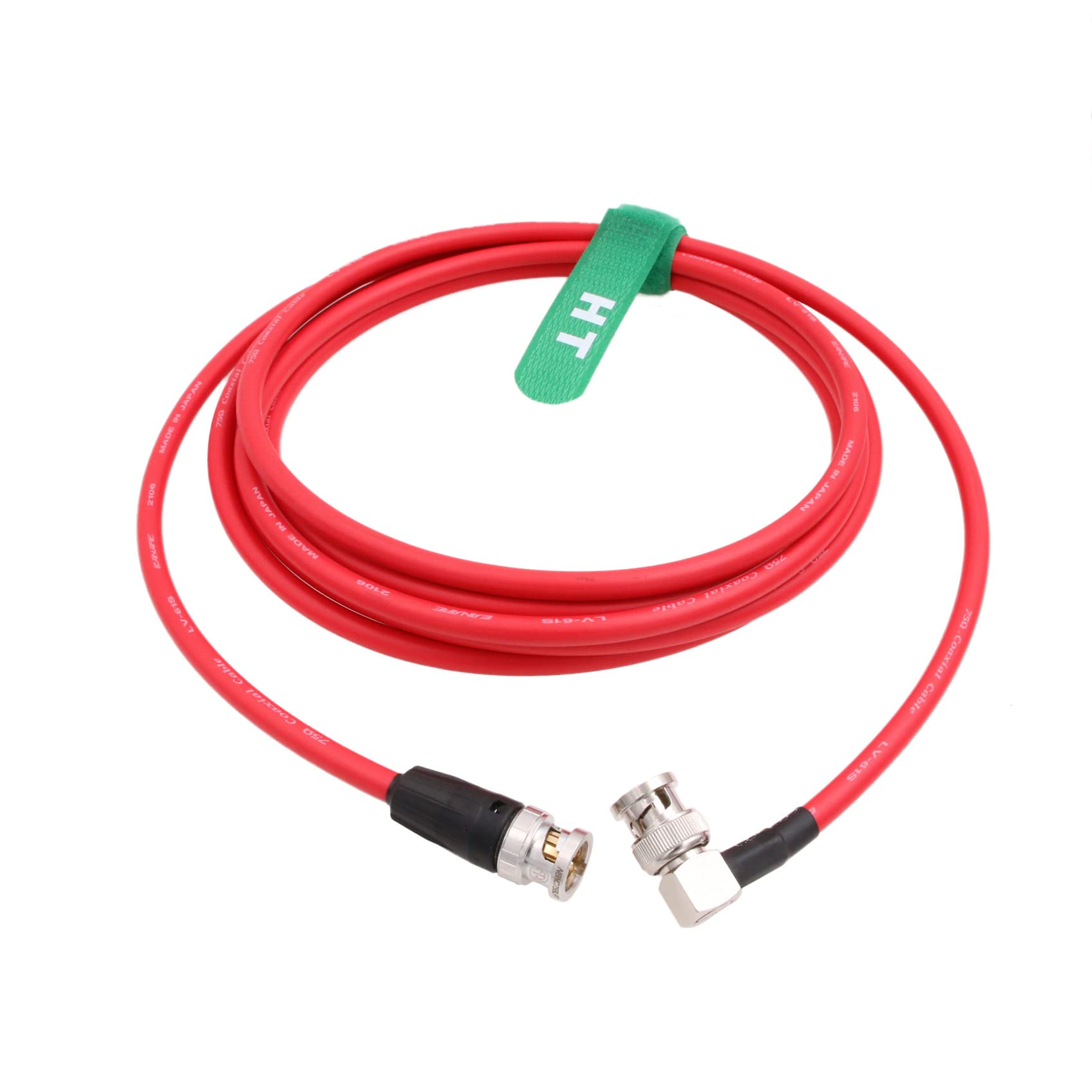 

HangTon 12G SDI Raw 4K 60p Video Cable Right Angle to Straight BNC 75 Ohm Coaxial Shield for Sony Alexa DSMC2 Blackmagic and Atomos Monitors Cameras,