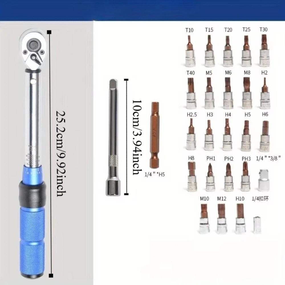 Adjustable Preset Torque Wrench Set 72-Tooth Ratchet Car Repair Tools Wrench Set Car Repair