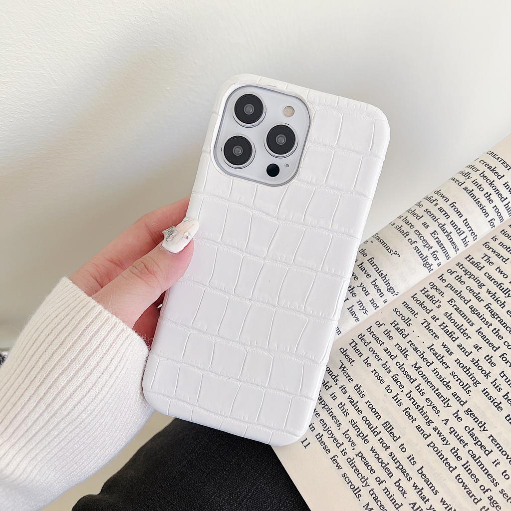Alligator pattern 16/15/17 Apple phone case 1pro solid color 15promax trendy hand
