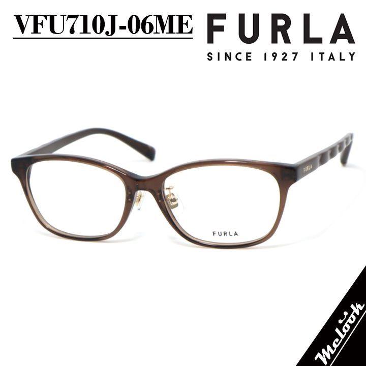 Used FURLA Women s Glasses Frame Sunglasses VFU710J-06ME 51 Size Clear Brown