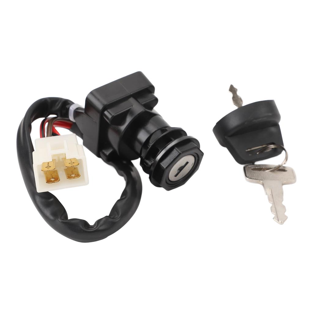 Ignition Key Switch 4 Wires Long Lifespan Smooth Performance Replacement for Polaris Trail Blazer 250 1999