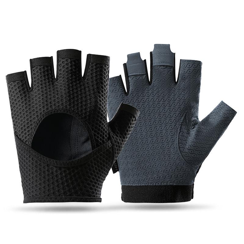 

Cycling fitness half-finger gloves men s and women s sports non-slip wear-resistant soft gloves S