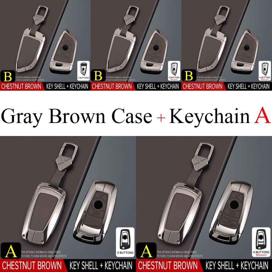 Zinc Alloy + PU Leather Car Key Case Cover for Holder for BMW F20 F30 G20 F31 F34 F10 G30 F11 X3 F25 X4 I3 M3 M4 1 3 5 Series