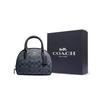 New COACH Sydney Canvas With Leather Shoulder Bag Crossbody Bag Handbag Small Size Women's Dark Blue CH140-IMDEI