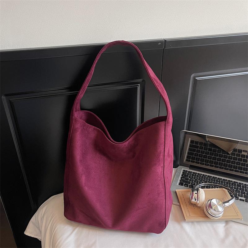 Large-capacity Commuter Bag Women's 2025 Autumn New Fashion Retro Simple Casual Personalized Underarm Tote Shoulder Bag
