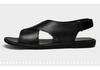Men's Plus Size Leather Slides: Casual, Breathable, Non-Slip Summer Sandals. Versatile Beach Shoes in Sizes 46-47.