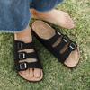 Mode Outdoor Neue Sandalen für Herren Sommer Hausschuhe Herrenmode Sandalen Dicksohlige Strandschuhe Rutschfest Leicht Leder-Sandalen