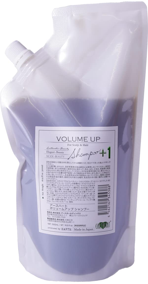 

[Салонный эксклюзивный продукт] EARTHEART Шампунь для объема 500 мл Антивозрастной уход при выпадении волос, перхоти, зуде и склонности к запаху Земля