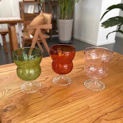 Colored Wine Glasses Colorful Wine Glass Cups Multi Color Pretty Crystal Glassware Hand Blown Goblets Drinkware