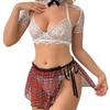Europe and the United States popular S E X Y than Kenny lace lattice deep interest V hot perspective temptation high-end, quality