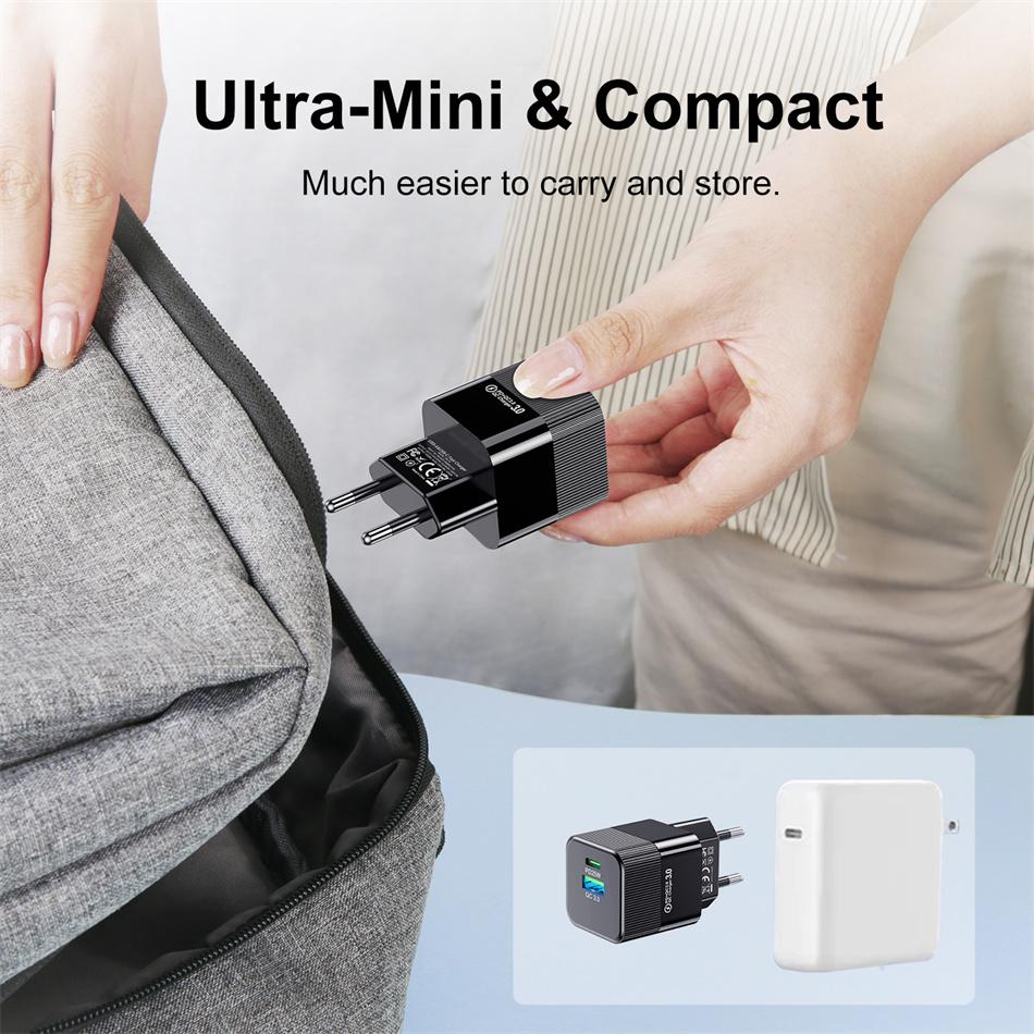 Plug PD 25W USB C Charger Tablet Laptop Fast Charger Support Type C Quick Charger Adapter For iPhone Samsung