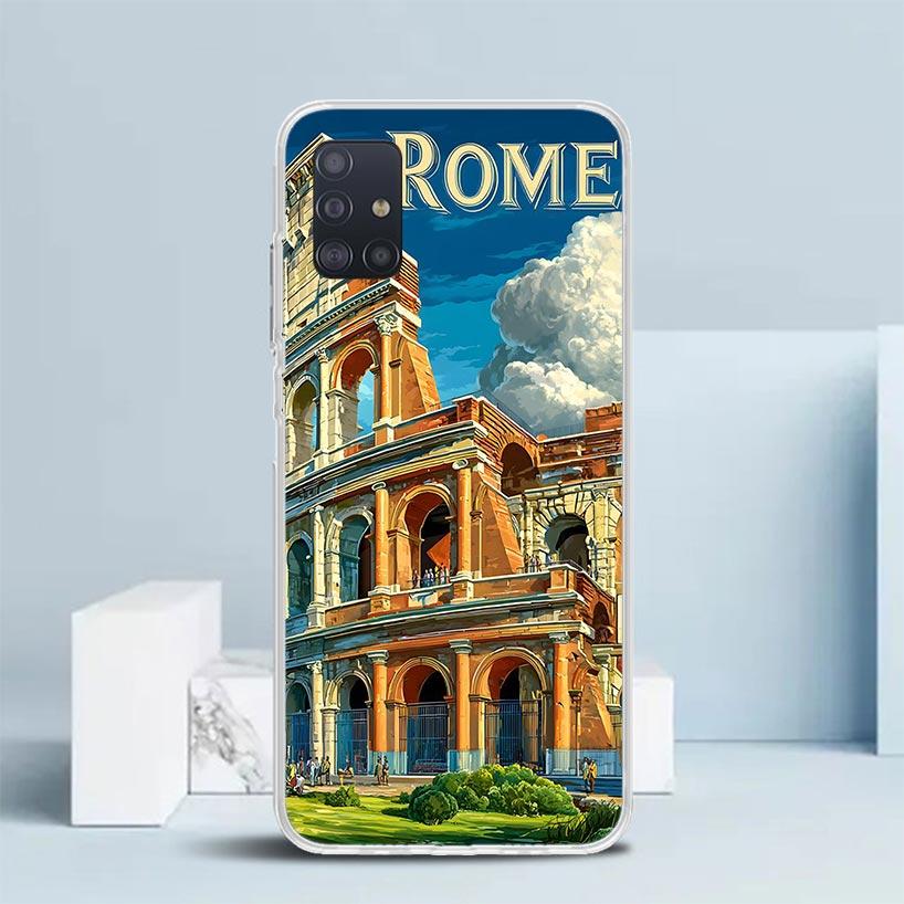 

Roman Colosseum Soft Cover for Samsung Galaxy A12 A22 A32 A52 A72 A02S Phone Case Note 20 Ultra 10 S10 Plus A51 A71 A50S A20S A1 Samsung A71 4G