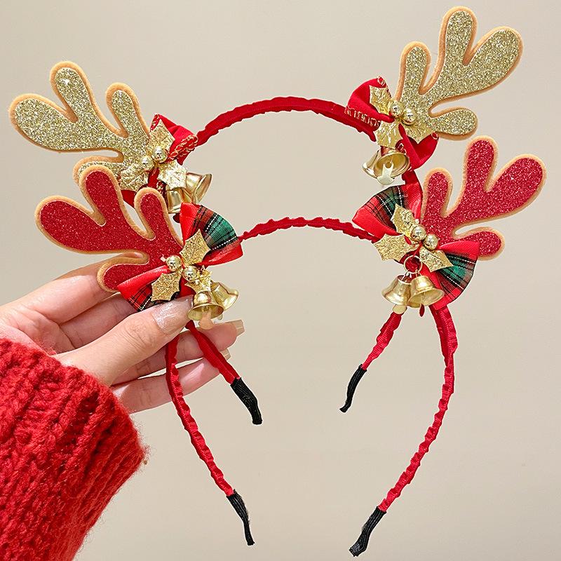 Mori Style Reindeer Antler Headband: Cute Christmas Hair Clip for Women & Kids