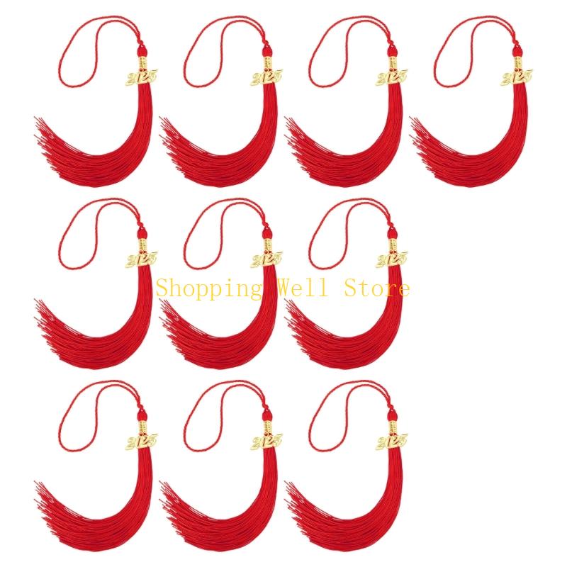 KX4B 10Pcs Class of 2025 Graduation Hat Tassels Graduation Hat Tassels For Graduates