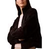Calvin Klein Casual Soft Solid Color Loose Stand Collar Long Sleeve Jacket Women jackets Black 47A206G-002