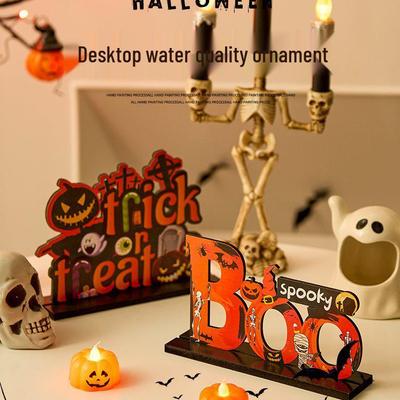 Halloween Cartoon Pumpkin Desktop Ornaments for Scene Decoration and Photo Props