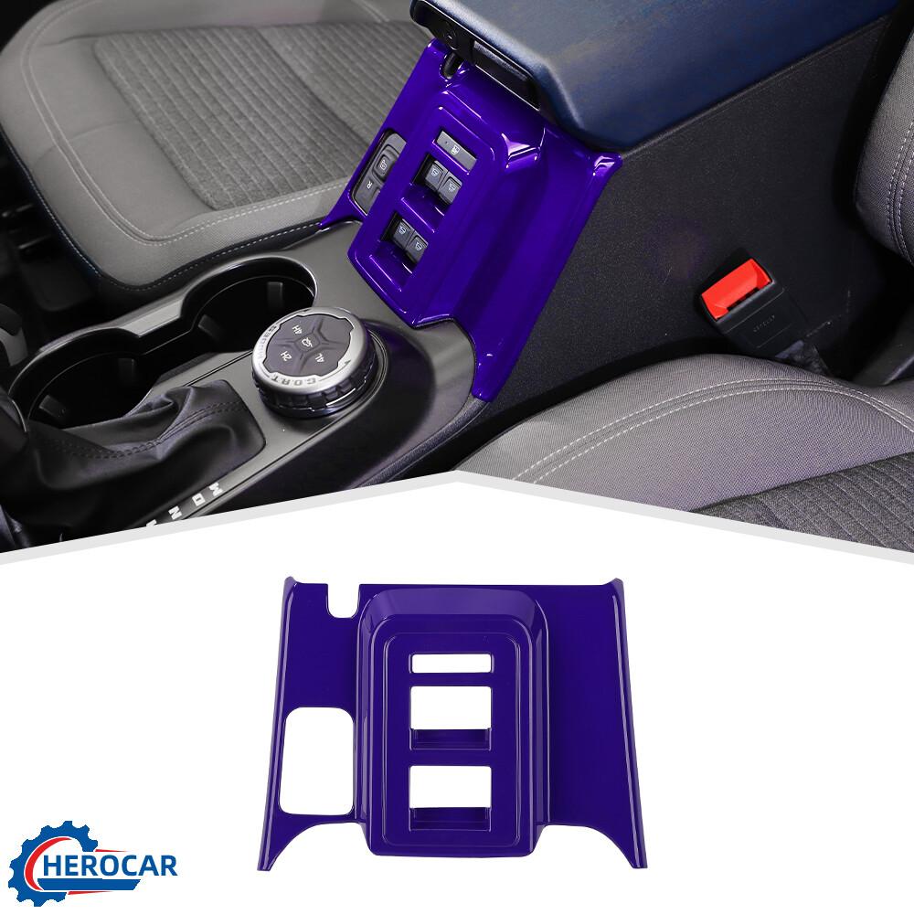 Car Window Lift Switch  Frame Decoration Cover for Ford Bronco +Purple 4DR
