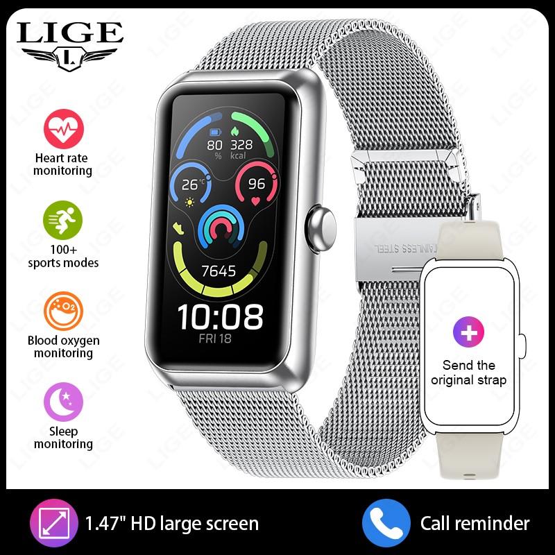 Women Smart Band Men Watch 1.47 Inch Full Touch Heart Rate Sport Fitness Smartwatch New Call Reminder Ladies Bracelet