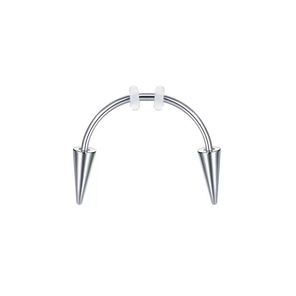 Vampire Fang Stainless Steel Lip Studs: European & American Style Dracula Jewelry