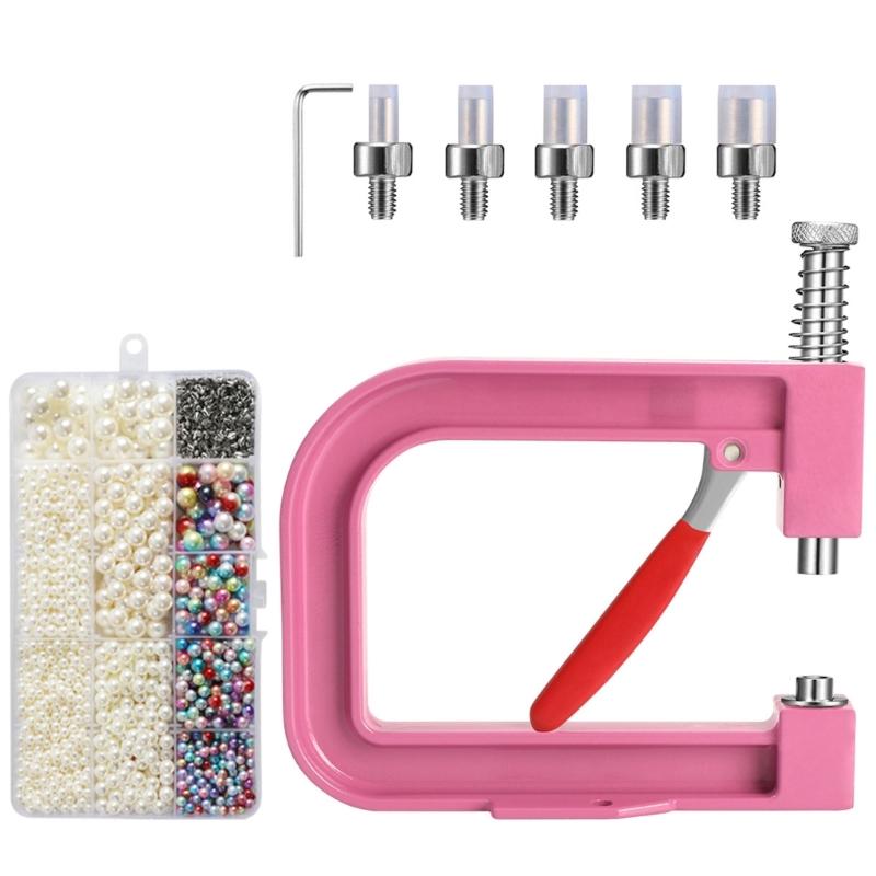 Bead Setting Machine Handmade Pearls Setting Machine Rivets Fixing Machine for Craft Hobbyists
