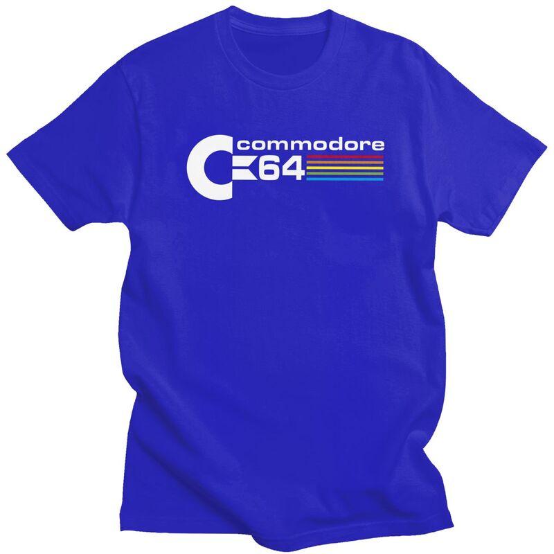 Custom Mens Commodore 64 T Shirt Short Sleeves Cotton Tshirts Tshirt Casual C64 Amiga Computer Tees Loose Fit Clothes