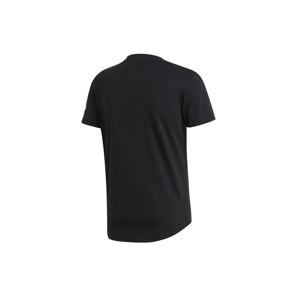 Adidas T Shirts Men's Black Crew Neck Moderate Straight Fit ED7258