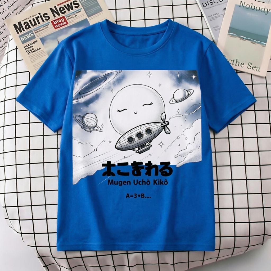 Retro Anime Infinite Space Travel TShirt Unisex Women Casual Loose Summer Streetwear Tee S