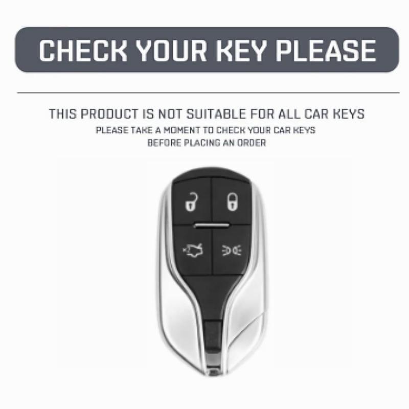 Metal Alloy Car Key Cover Case Protect Shell Holder Set For Maserati Ghibli President Grecale Levante GranTurismo Quattroporte