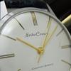 Seiko Crown 19J Ref.J14022 SS Black Letter First Logo Dial Earliest Model Manual Winding No Strap Used
