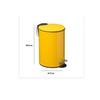 Atmosphéra 3 Litre Metal Pedal Bin - Yellow