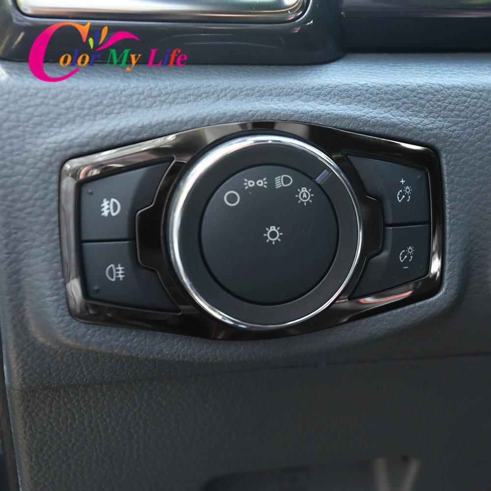 For Ford Fusion Mondeo 2014 2015 2016 2017 2018 Stainless Steel Fog Head Light Lamp Adjust Switch Button Panel Cover