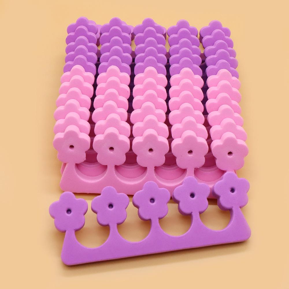 Plum Blossom Split Toe and Finger Separator - Cute, Disposable EVA Sponge with 4 Holes.